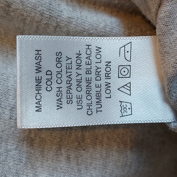 Woman Within soft gray, long-sleeved t-shirt with three Christmas trees, size 2X - Picture 5 of 5